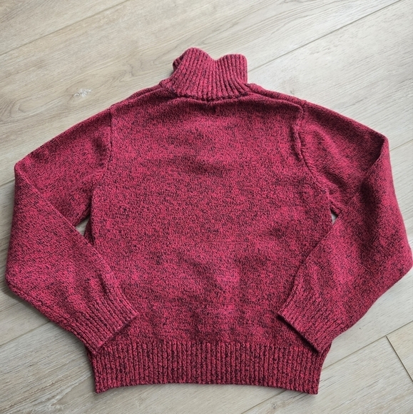 Red Black 1/4 Zip Pullover & Olive Green Dino Print Button Down Dress Shirt EUC - Picture 10 of 17